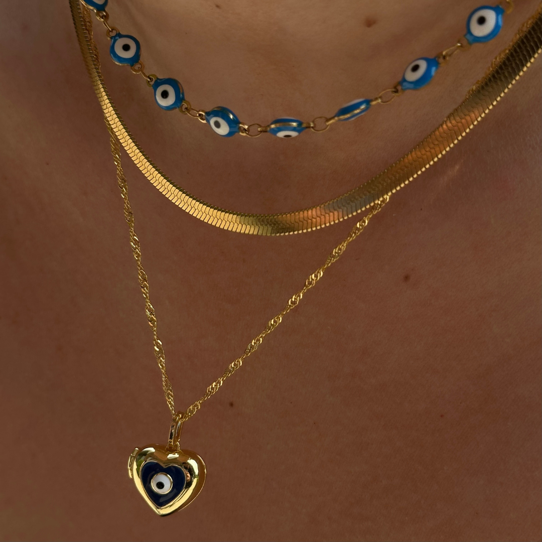 Evil Eye Locket Necklace